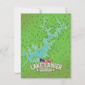 Lake Lanier Georgia Map (Voorkant)
