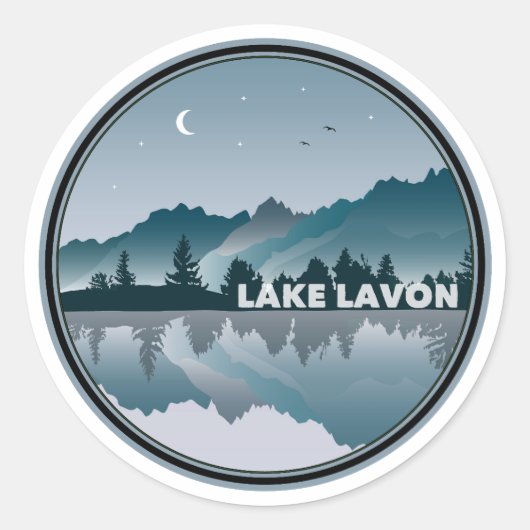 Lake Lavon Texas Reflectie Ronde Sticker (Voorkant)