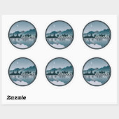 Lake Lavon Texas Reflectie Ronde Sticker (Vel)