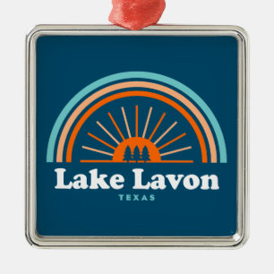 Lake Lavon Texas Regenboog Metalen Ornament