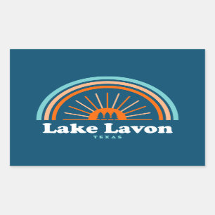 Lake Lavon Texas Regenboog Rechthoekige Sticker