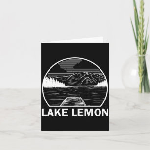 Lake lemon indiana grappige vissen kamperen zomer kaart