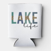 Lake Life Cheetah Print Typografie Blikjeskoeler (Voorkant)