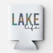 Lake Life Cheetah Print Typografie Blikjeskoeler (Achterkant)