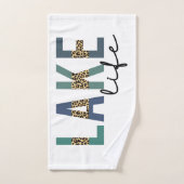 Lake Life Cheetah Print Typografie Handdoek (Handdoek)