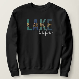 Lake Life Cheetah Print Typografie Trui