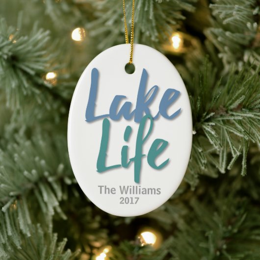 Lake Life Keramisch Ornament (Boom)