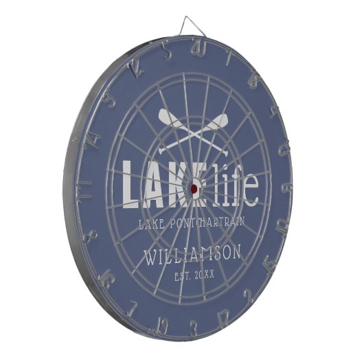 Lake Life Paddles, gepersonaliseerd Dartbord (Voorkant Links)