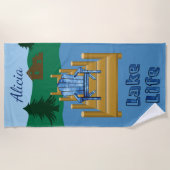 Lake Life Personalized Strandlaken (Voorkant)