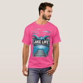 Lake Life Quote Avontuur Natuur Bergen Wandelen T-shirt (Voorkant volledig)