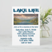 Lake Life Reunion Kaart (Staand voorkant)