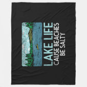 Lake Life Salty Beaches Fleece Deken (Voorkant)