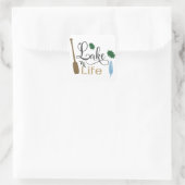 Lake Life Vierkante Sticker (Tas)