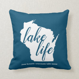 Lake Life Wisconsin Customize Lake Name Kussen