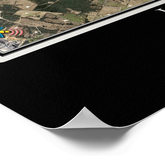 Lake Limestone Texas Satellite Poster Map (Coin)