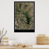 Lake Limestone Texas Satellite Poster Map (Cuisine)