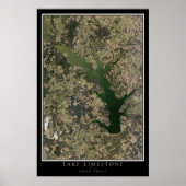 Lake Limestone Texas Satellite Poster Map (Devant)