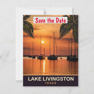 Lake Livingston Texas Zeilboot Trouw Uitnodiging