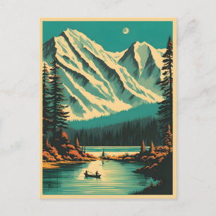 Lake Louise Banff Nationaal Park Retro Reizen Briefkaart