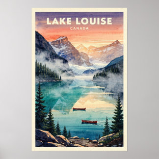 Lake Louise Canada Vintage Reis Poster