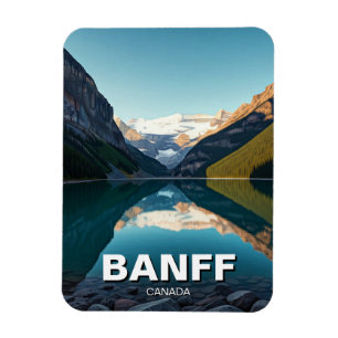 Lake Louise in het Banff National Park Canada Magneet