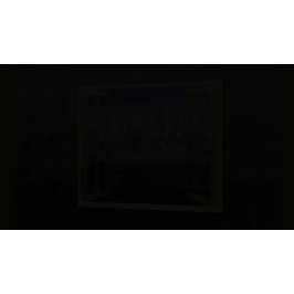 Lake Louise Mountain Faux Fake Window View Poster