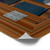 Lake Louise Mountain Faux Fake Window View Poster (Hoek)