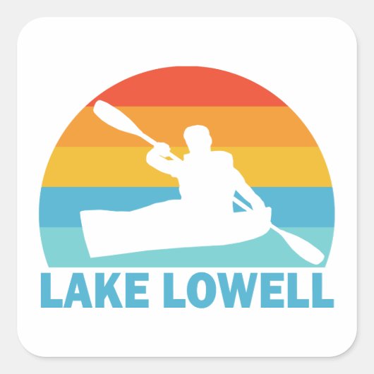 Lake Lowell Idaho Kayak Vierkante Sticker (Voorkant)