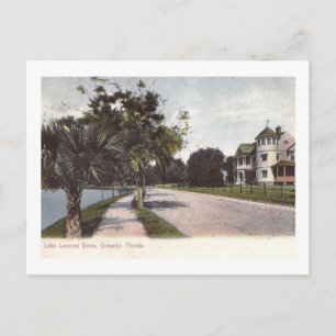 Lake Lucerne Dr., Orlando, Vintage van Florida Briefkaart