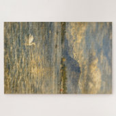 Lake Lucerne Switzerland Swan & Alps Art Puzzle (Horizontal)