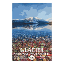 Lake MacDonald Glacier National Park Reisposter