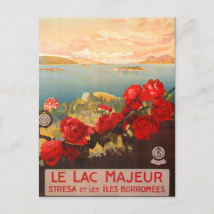 Lake Maggiore, Italy Vintage Travel Briefkaart