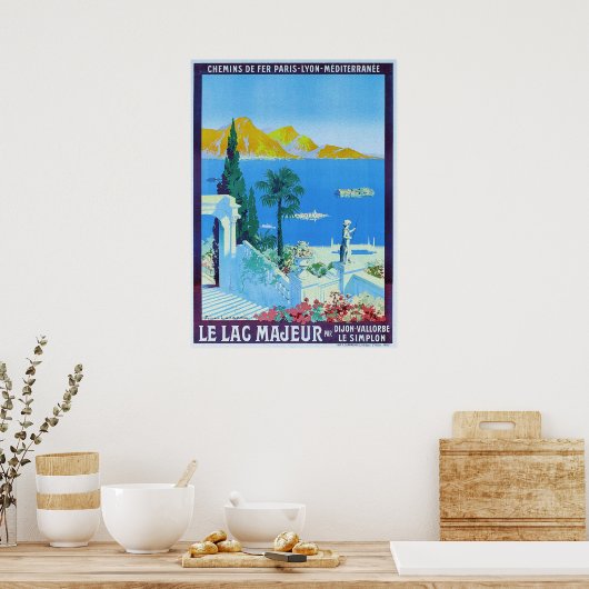  Lake Maggiore Reisposter Poster (Keuken)