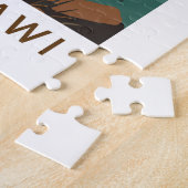 Lake Malawi Afrika Zonsondergang Reizen Kunst Vint Legpuzzel (Zijkant)