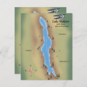 Lake Malawi, foto van de reisposterkaart (Voorkant / Achterkant)