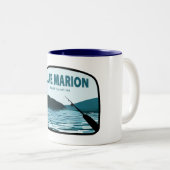 Lake Marion South Carolina Gevist Rod Tweekleurige Koffiemok (Voorkant rechts)