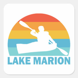 Lake Marion South Carolina Kayak Vierkante Sticker