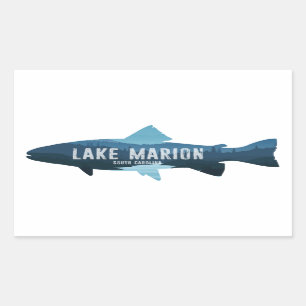 Lake Marion South Carolina Vis Rechthoekige Sticker