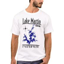 Lake Martin Alabama Blauw Nauwkundig Coördinatenka