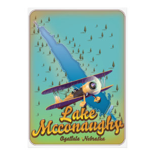 Lake McConaughy vintage reisposter. Foto Afdruk