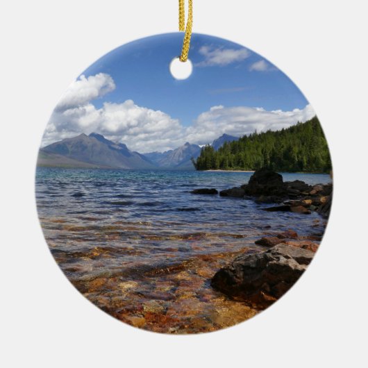 Lake McDonald I Keramisch Ornament (Voorkant)