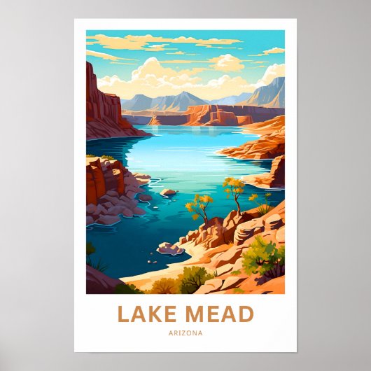 Lake Mead Arizona Reisprint Poster (Voorkant)