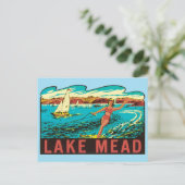  Lake Mead Nevada NV State Label Briefkaart (Staand voorkant)