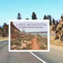 Lake Meredith vanaf Turkey Creek Trail, Texas