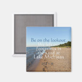 Lake Michigan Beach Date Voyage Fridge Magnet (Recto/Verso)