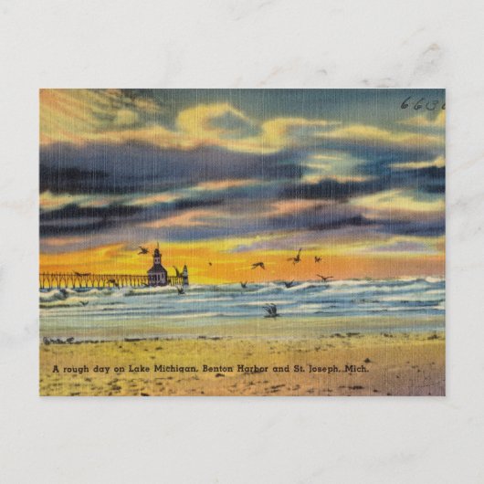Lake Michigan Beach Day  Briefkaart (Voorkant)