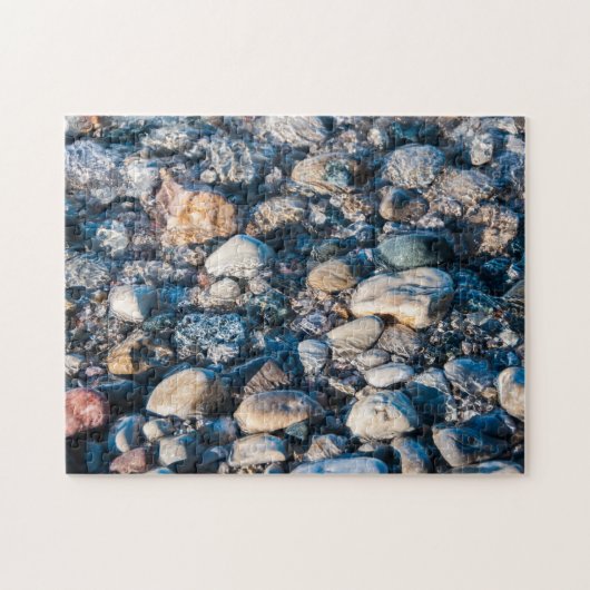 Lake Michigan Beach Stones Underwate Jigzaag Puzzl Legpuzzel (Horizontaal)