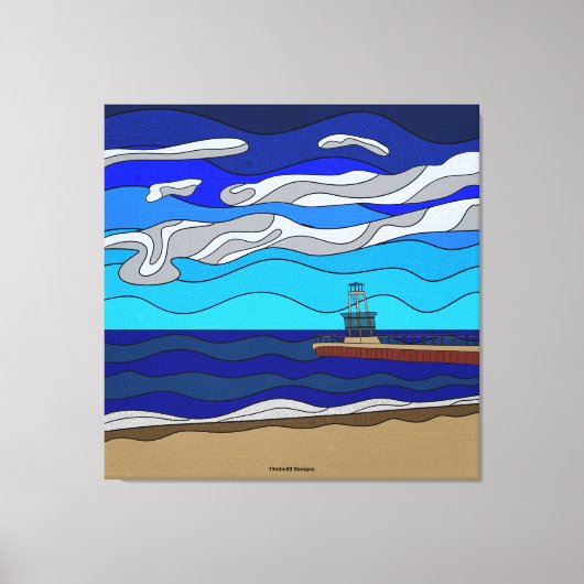 Lake Michigan - Canvas (40 "x40") Afdruk (Voorkant)