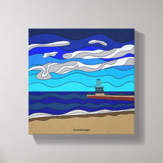 Lake Michigan - Canvas (8 "x8") Afdruk (Voorkant)