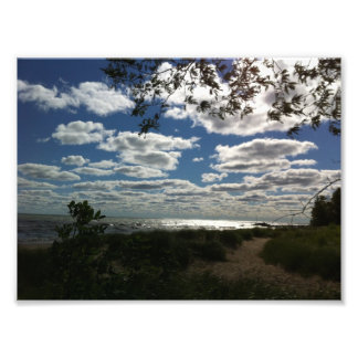 Lake Michigan Dramatic Pic Foto Afdruk
